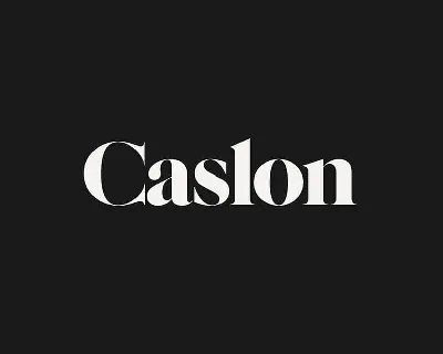 Caslon font