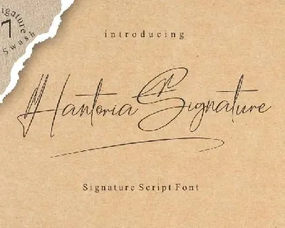 Hantoria Signature font