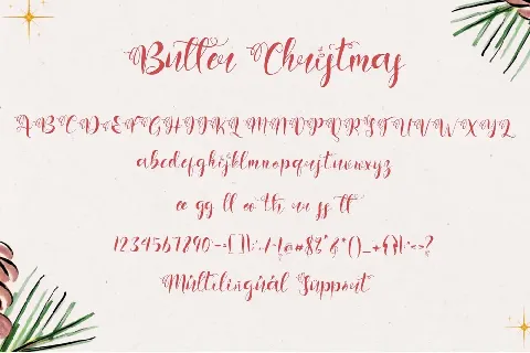 Butter Christmas font