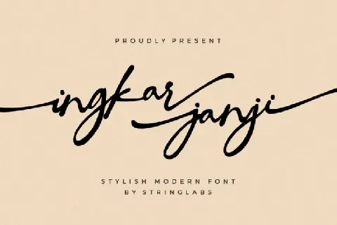 Ingkar Janji Stylish Script font