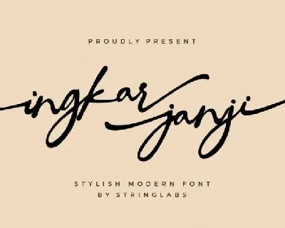 Ingkar Janji Stylish Script font