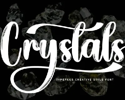 Crystals Brush font