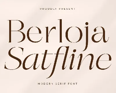 Berloja Satfline font