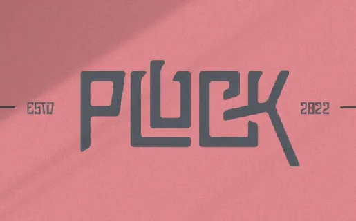 Pluck font