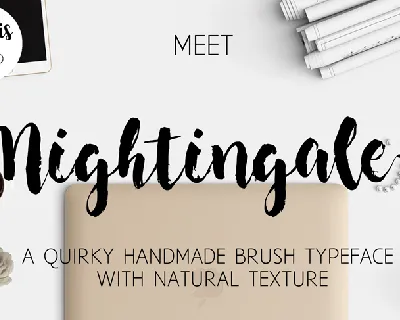 Nightingale Brush font