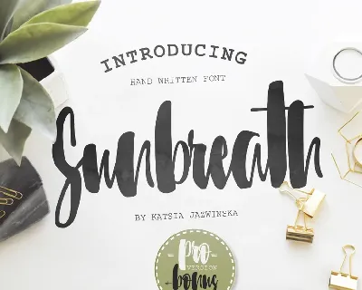 Sunbreath Free font