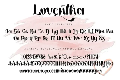 Loventha - PERSONAL USE font