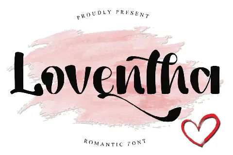 Loventha - PERSONAL USE font