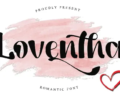 Loventha - PERSONAL USE font