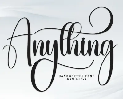 Anything Script Typeface font