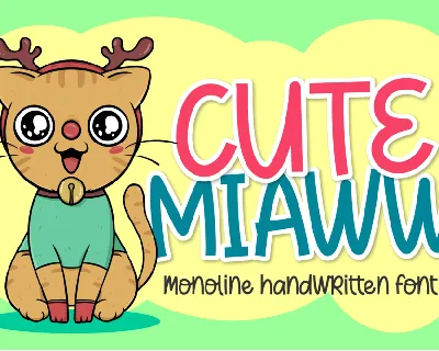 CUTE MIAWW font