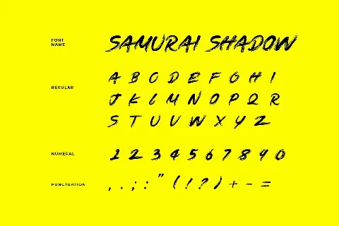 Samurai Shadow font