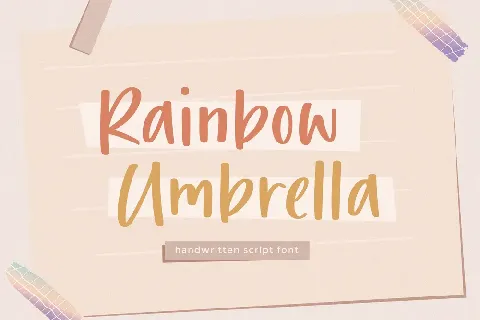 Rainbow Umbrella font