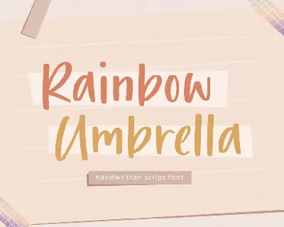 Rainbow Umbrella font