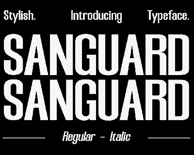 Sanguard font