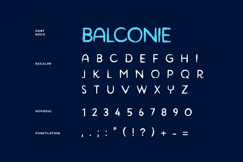 BALCONIE font