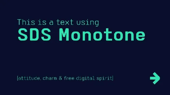 SDS Monotone font