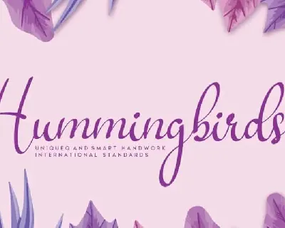 Hummingbirds Script font