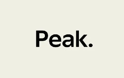 Peak Family font