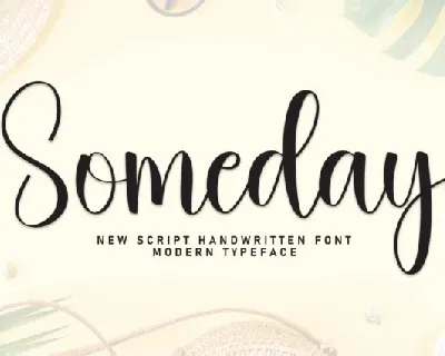 Someday Script Typeface font