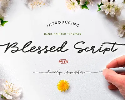 Blessed Free font