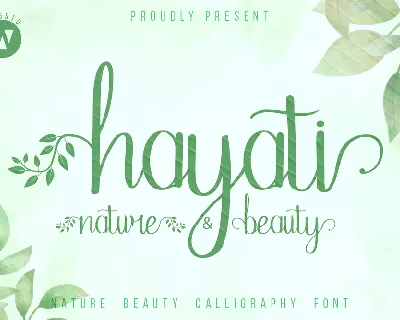 Hayati Nature Beauty font