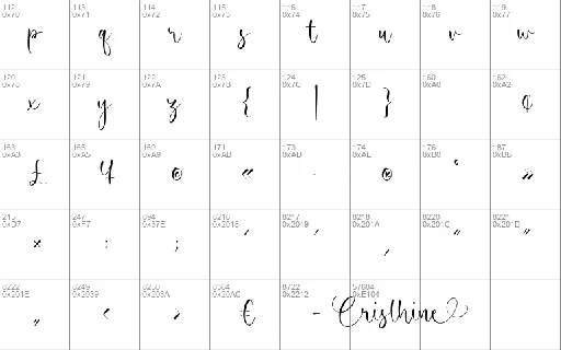 Cristhine font