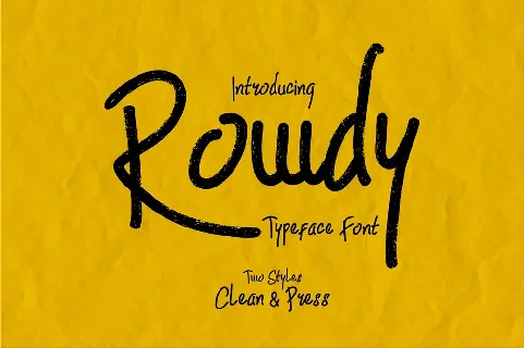 Rowdy font