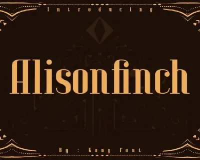 Alison Finch Display font
