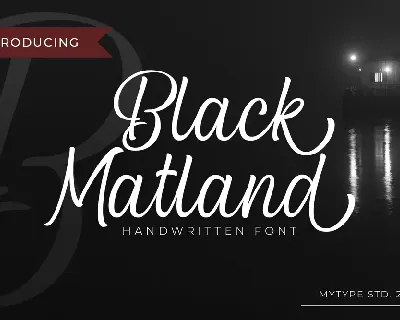 Black Matland font