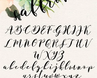 Saffron Script font