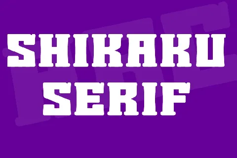 Shikaku Serif font