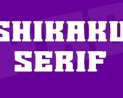 Shikaku Serif font