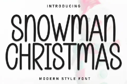 Snowman Christmas Display font