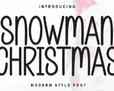 Snowman Christmas Display font