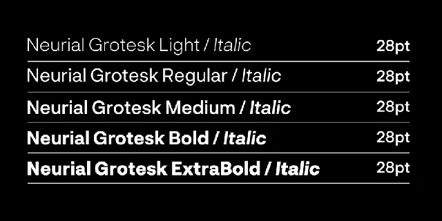 Neurial Grotesk Family font