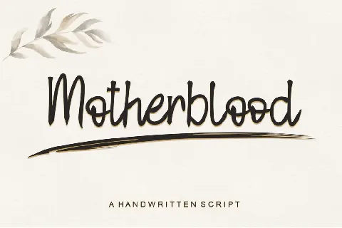 Motherblood font