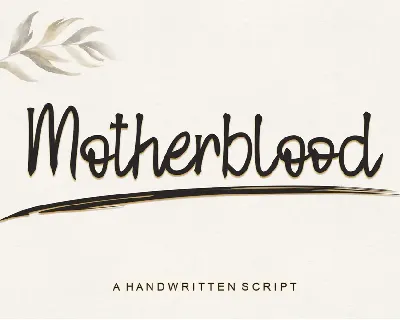 Motherblood font