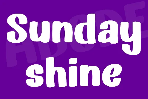 Sunday shine font