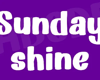 Sunday shine font