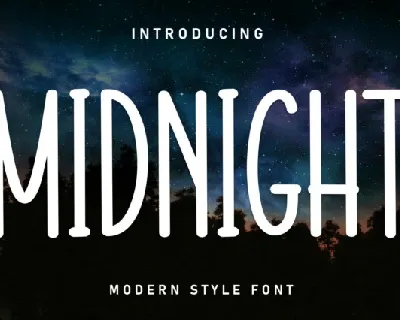 Midnight Display font