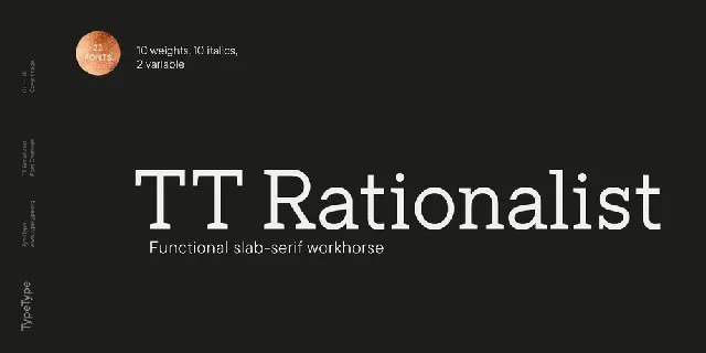 TT Rationalist font