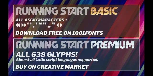 Running Start Basic font