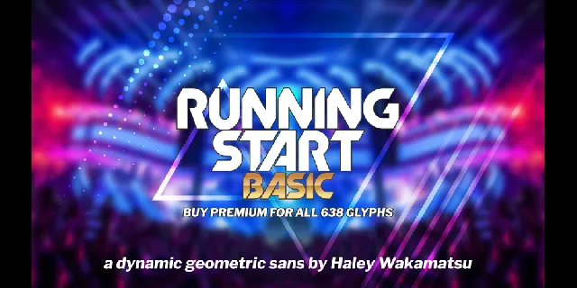 Running Start Basic font