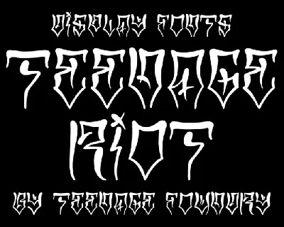 Teenage Riot font