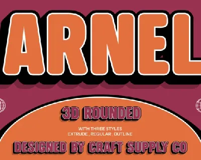 Arnel Rounded 3D font