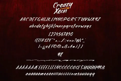 Crazy Xeon font