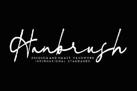 Hanbrush Script font