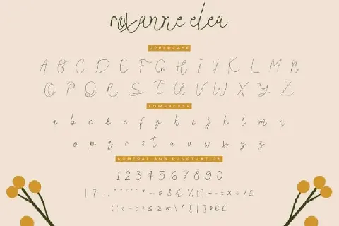 Roxanne Elea Handwritten font