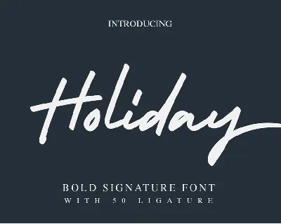 Holiday Bold Script font